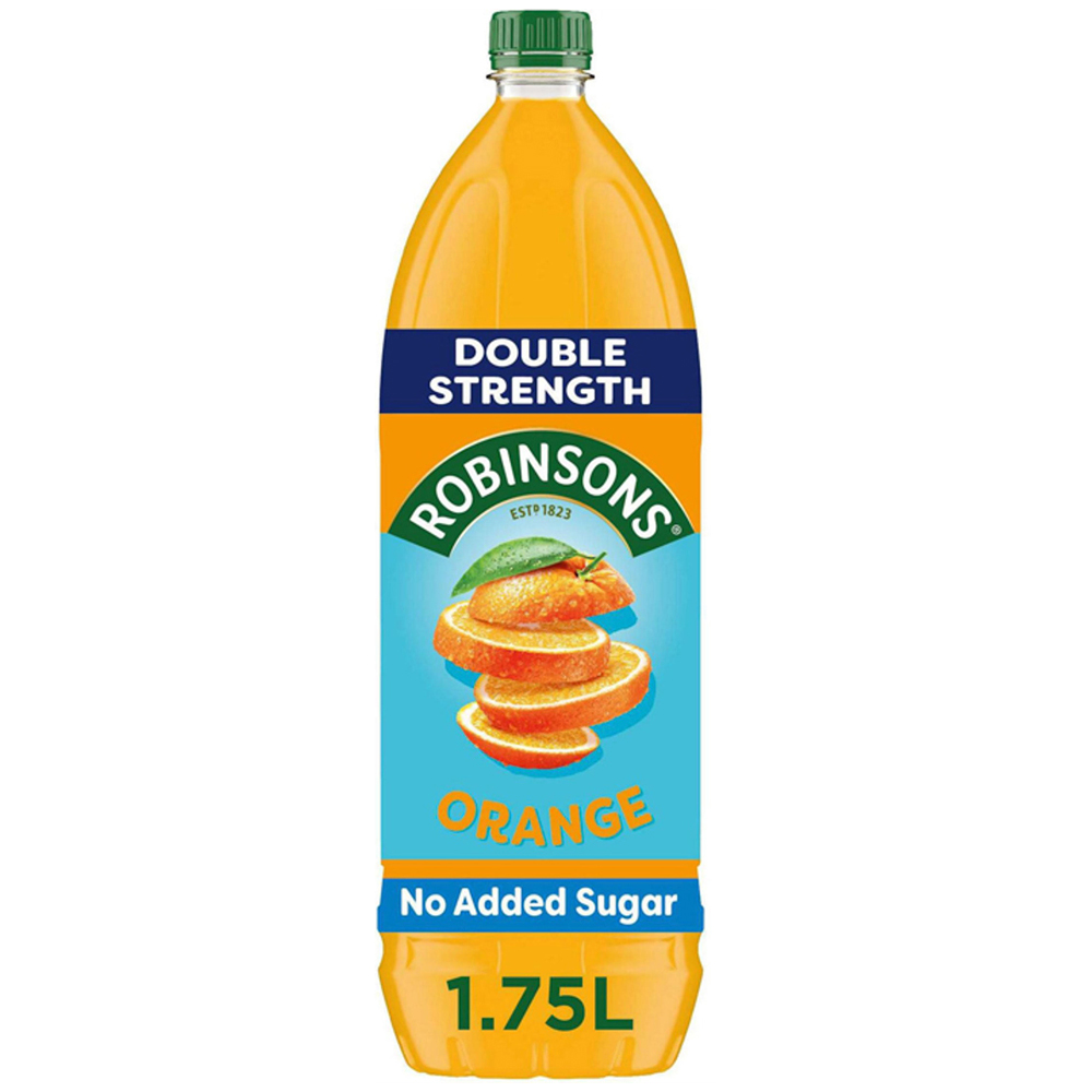 Robinsons Orange Double Strength No Added Sugar Squash 1.75L Image 1