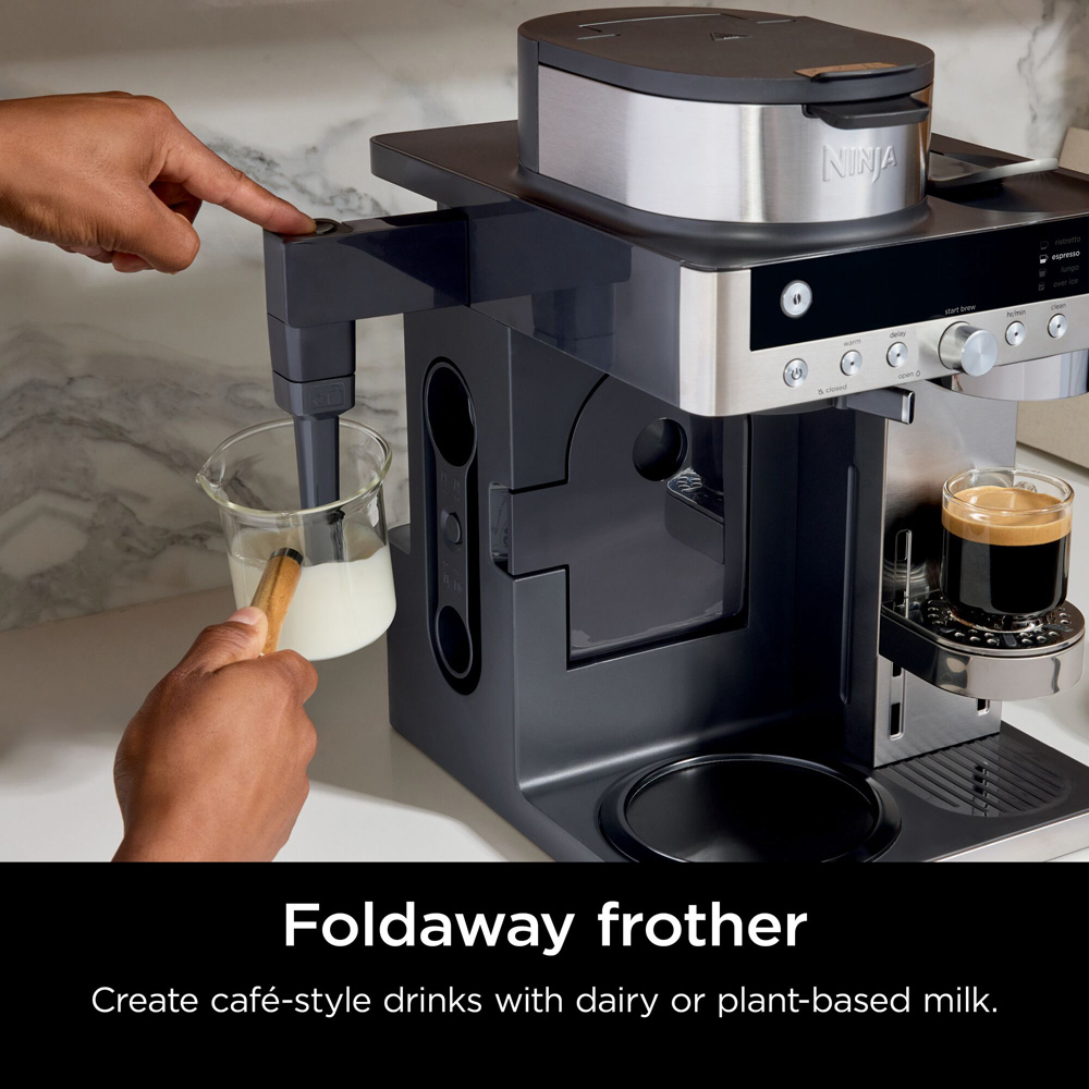 Ninja Prestige Dualbrew Silver and Black Coffee Machine Image 4