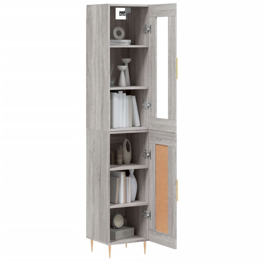 vidaXL 2 Door Grey Sonoma Highboard Image 3