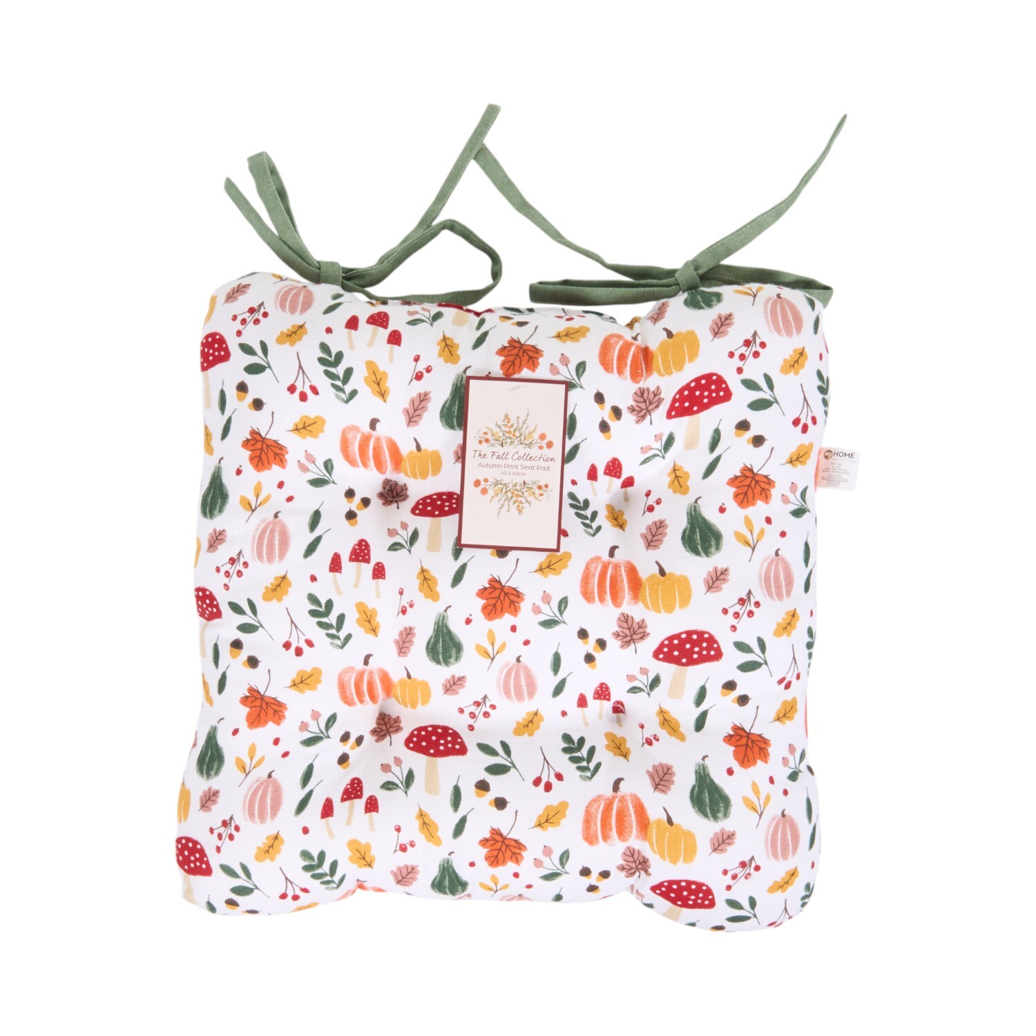 Autumn Print Seat Pad White Image 2