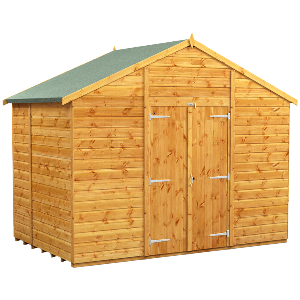 Power Sheds 6 x 10ft Double Door Apex Wooden Shed Image 1