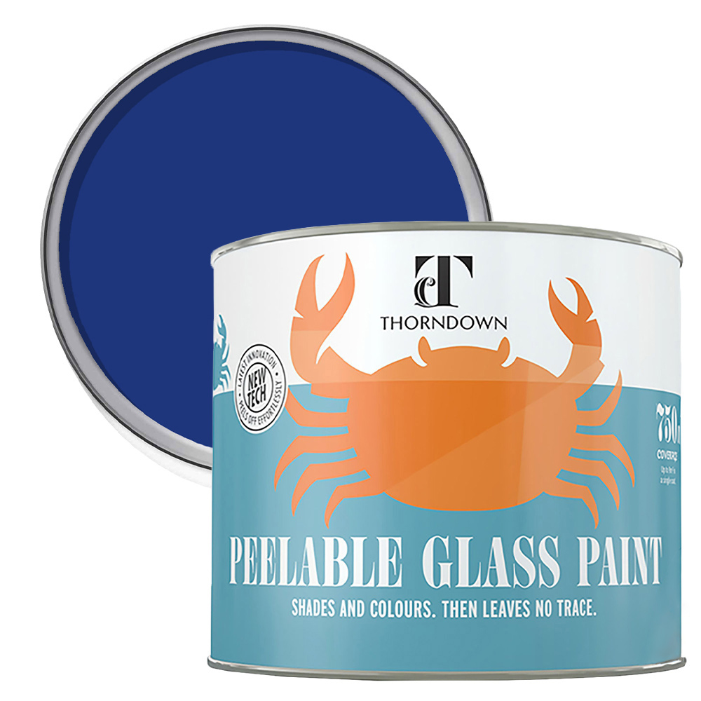 Thorndown Bandit Blue Peelable Glass Paint 750ml Image 1