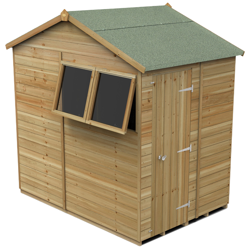 Forest Garden Timberdale 5 x 7ft 2 Opening Reverse Apex Garden Shed Image 1
