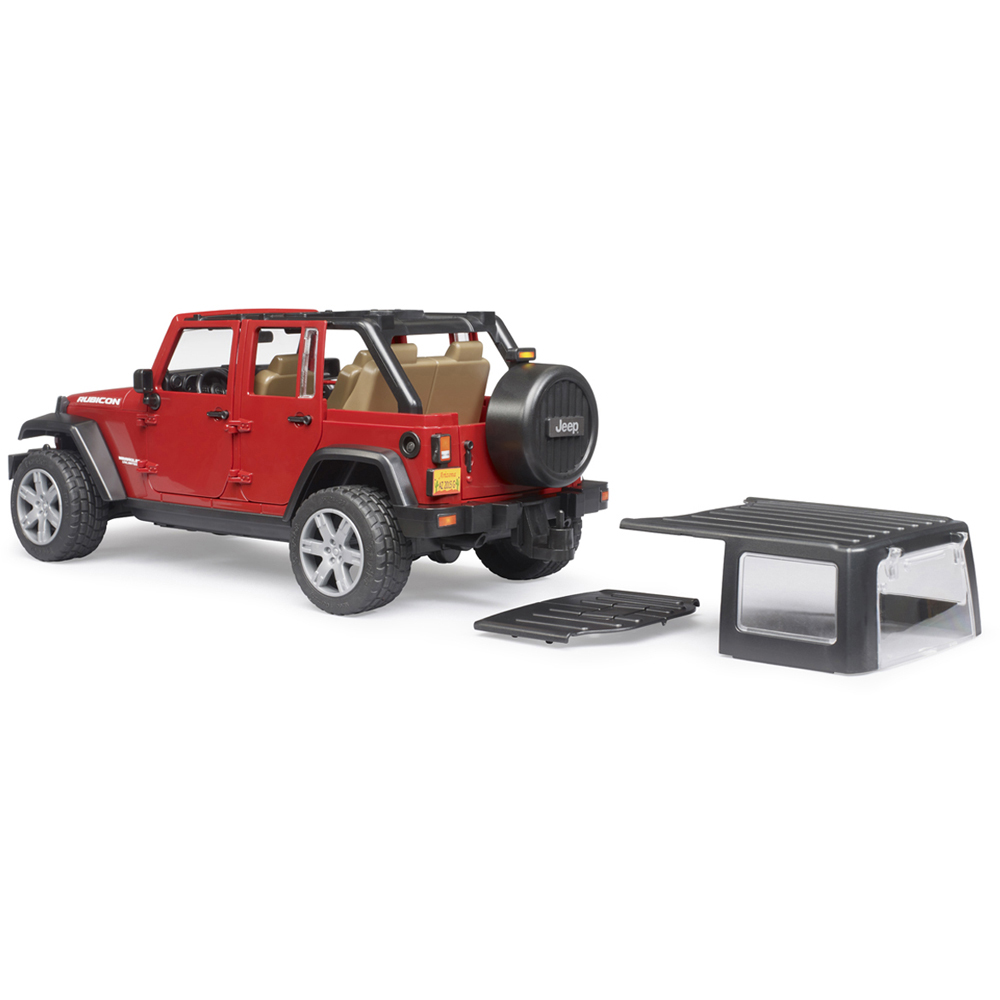 Bruder Kids Jeep Wrangler Unlimited Rubicon with Opening Features Playset Model Image 8