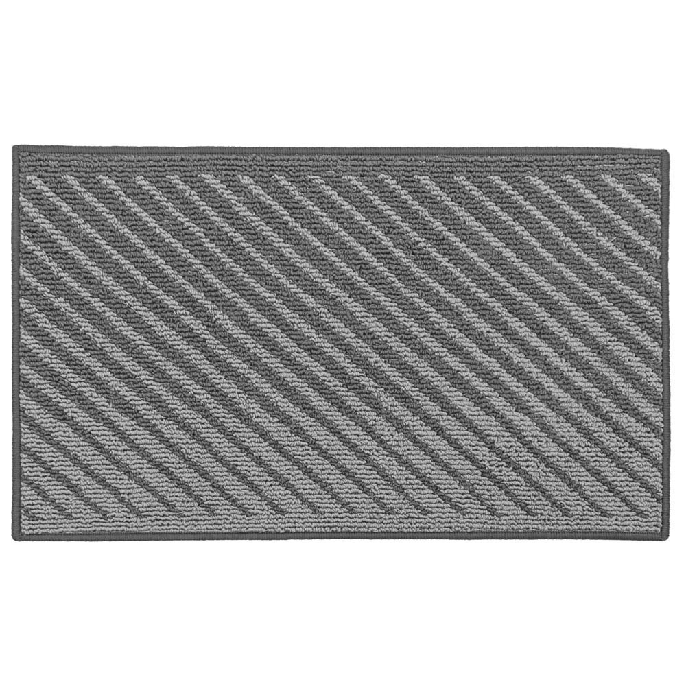 JVL Stellar Grey Indoor Machine Washable Doormat 50 x 80cm Image 1