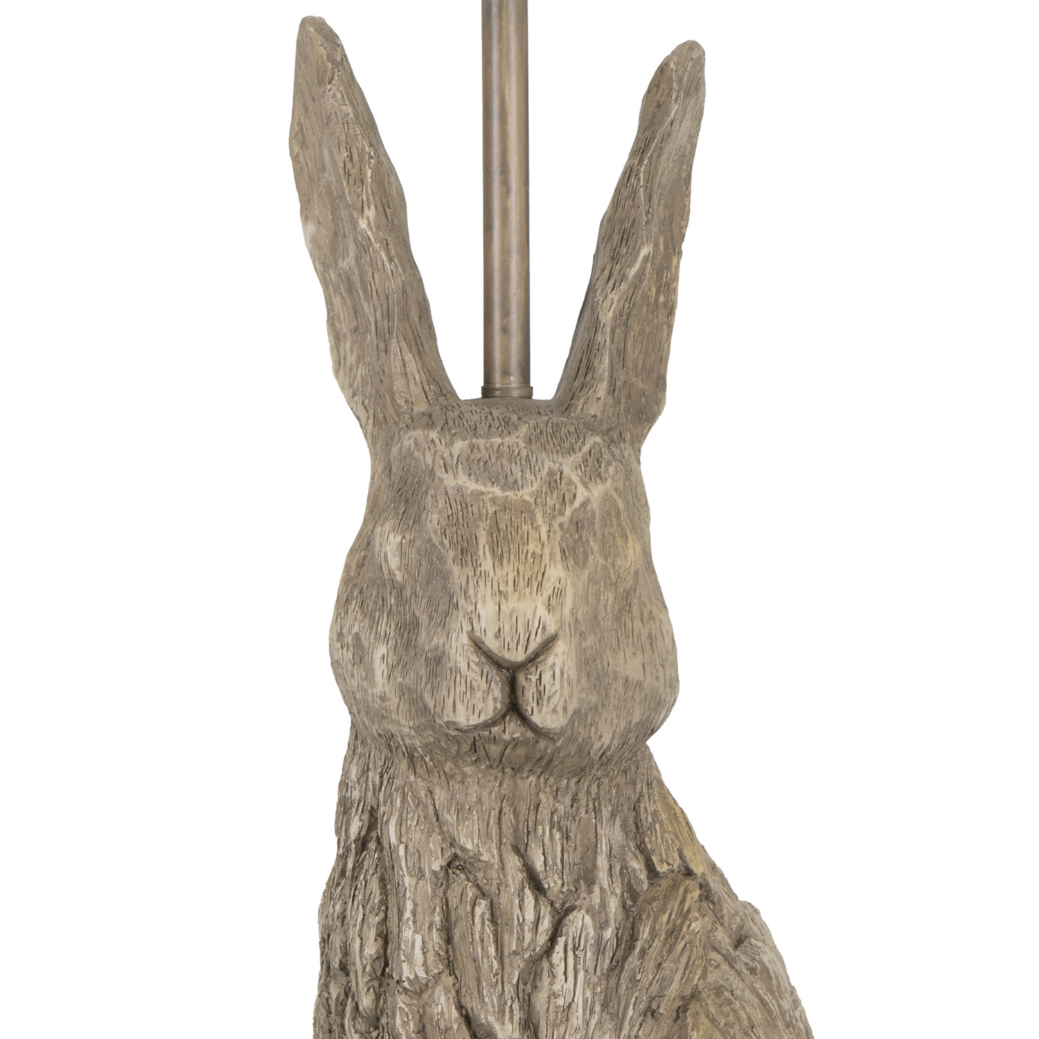 Neutral Driftwood Effect Rabbit Table Lamp Image 2