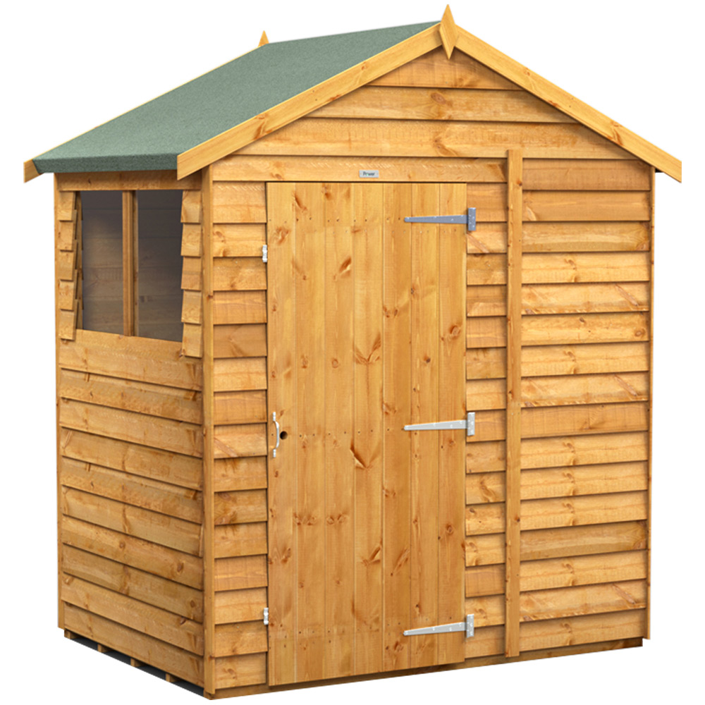 Power 4 x 6ft Overlap Apex Garden Shed Image 1
