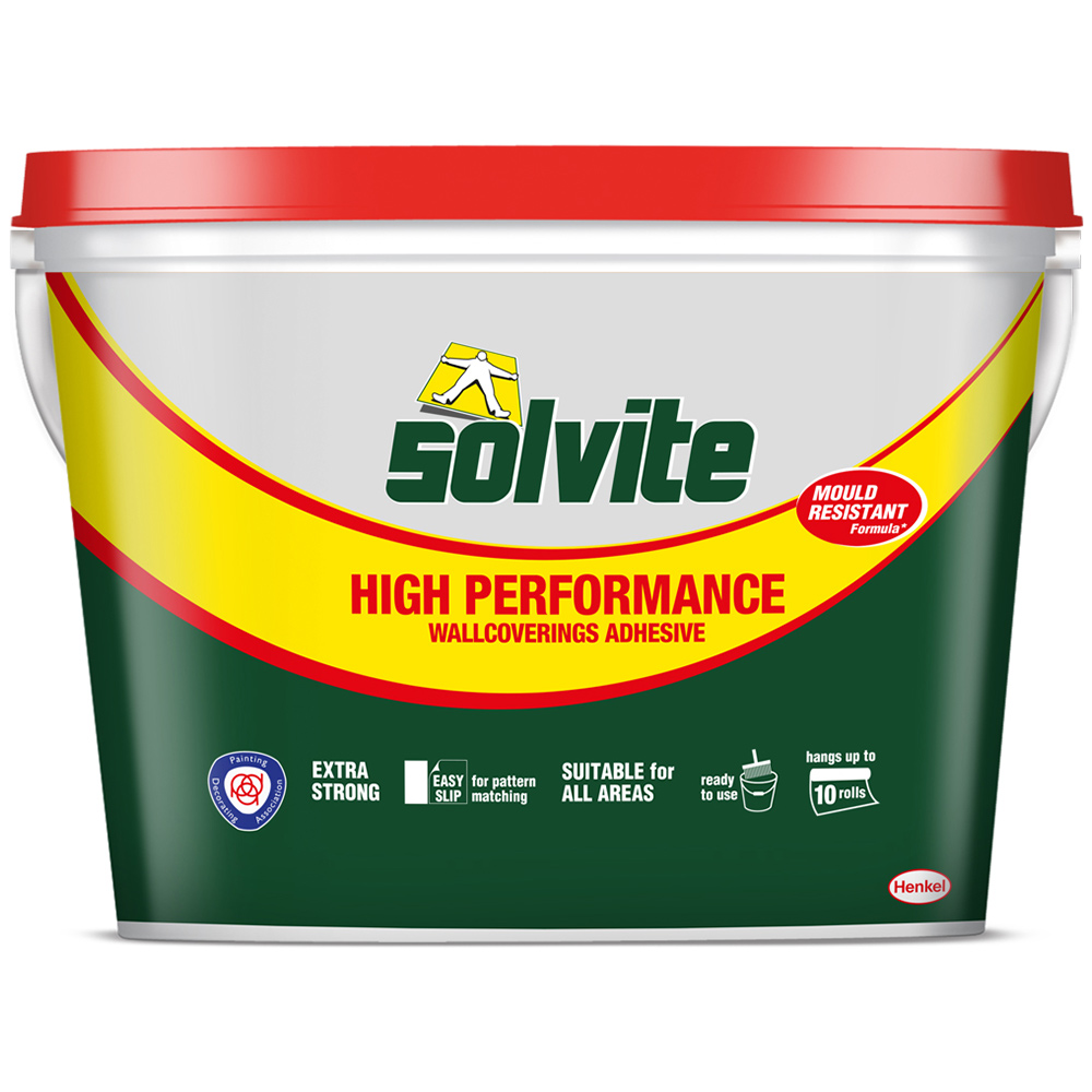 Solvite Ready Mixed Super High Performance Wallpaper Adhesive 10 Roll Image 1