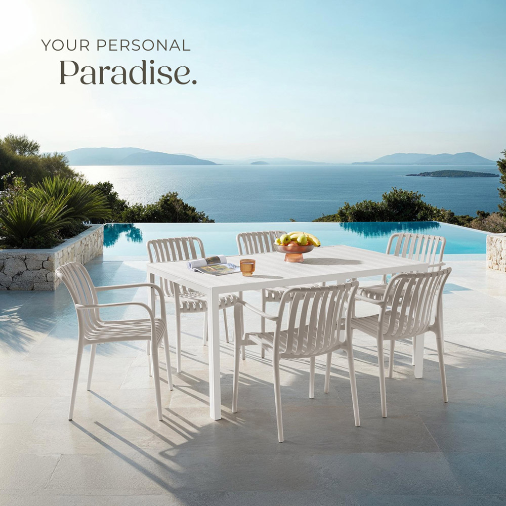 tectake Alcudia Set of 2 Taupe Garden Chair Image 8