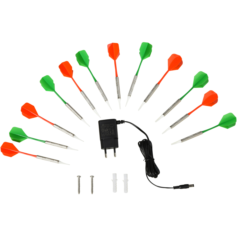 HOMCOM 24 Darts LED Electronic Dartboard Set with 27 Games and 216 Variations Image 3