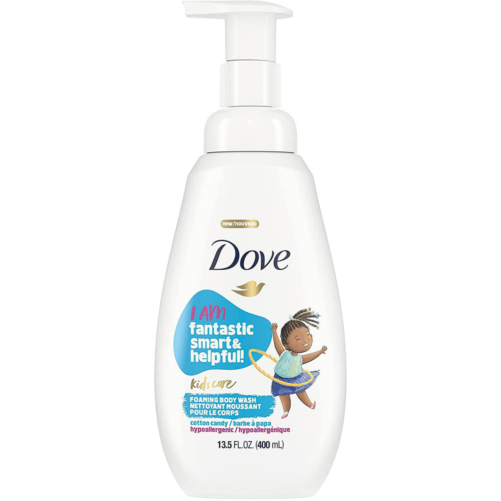 Dove Kids Care Cotton Candy Hypoallergenic Foaming Body Wash 400ml 8 Pack Image 3