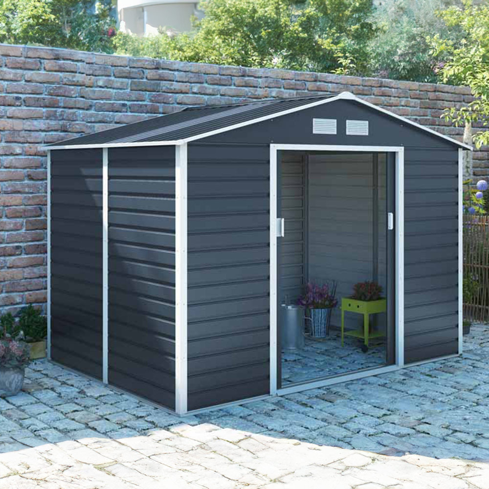 Royalcraft 9 x 10ft Cambridge Shed Grey Image 2