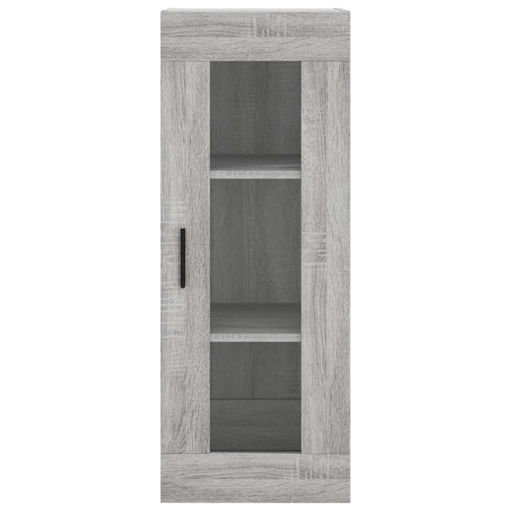 vidaXL 2 Glass Door Grey Sonoma Highboard Image 6