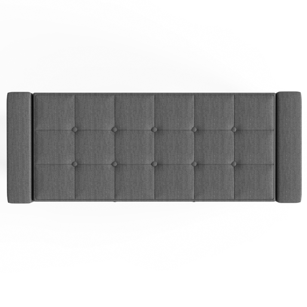 GFW Verona Charcoal Grey Ottoman Storage Bench Image 3