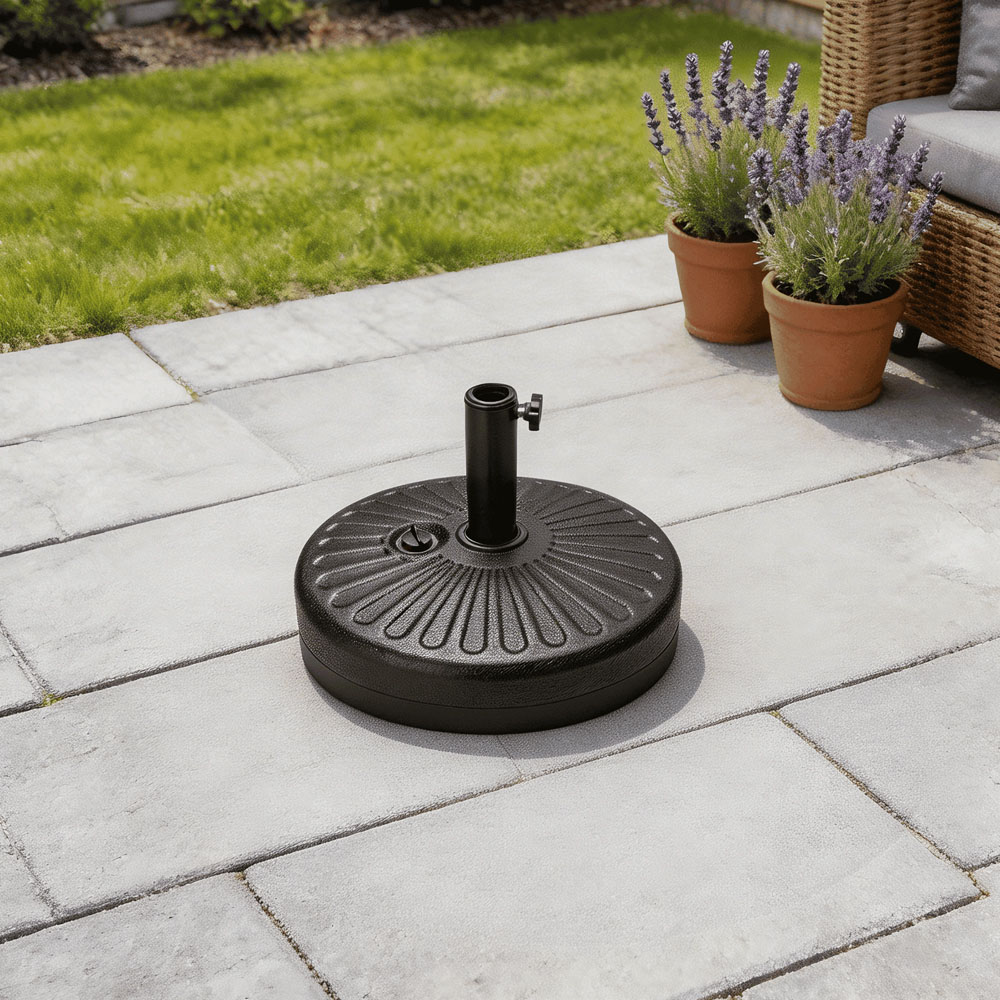 Home Source Basque Black Parasol Base Image 3