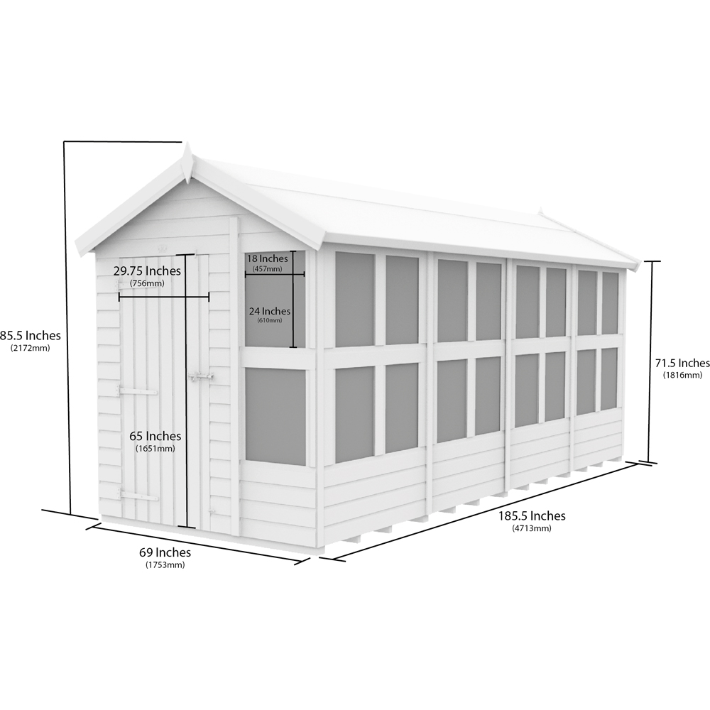 DIY Sheds 6 x 16ft Tongue and Groove Timber Apex Potting Shed Image 7