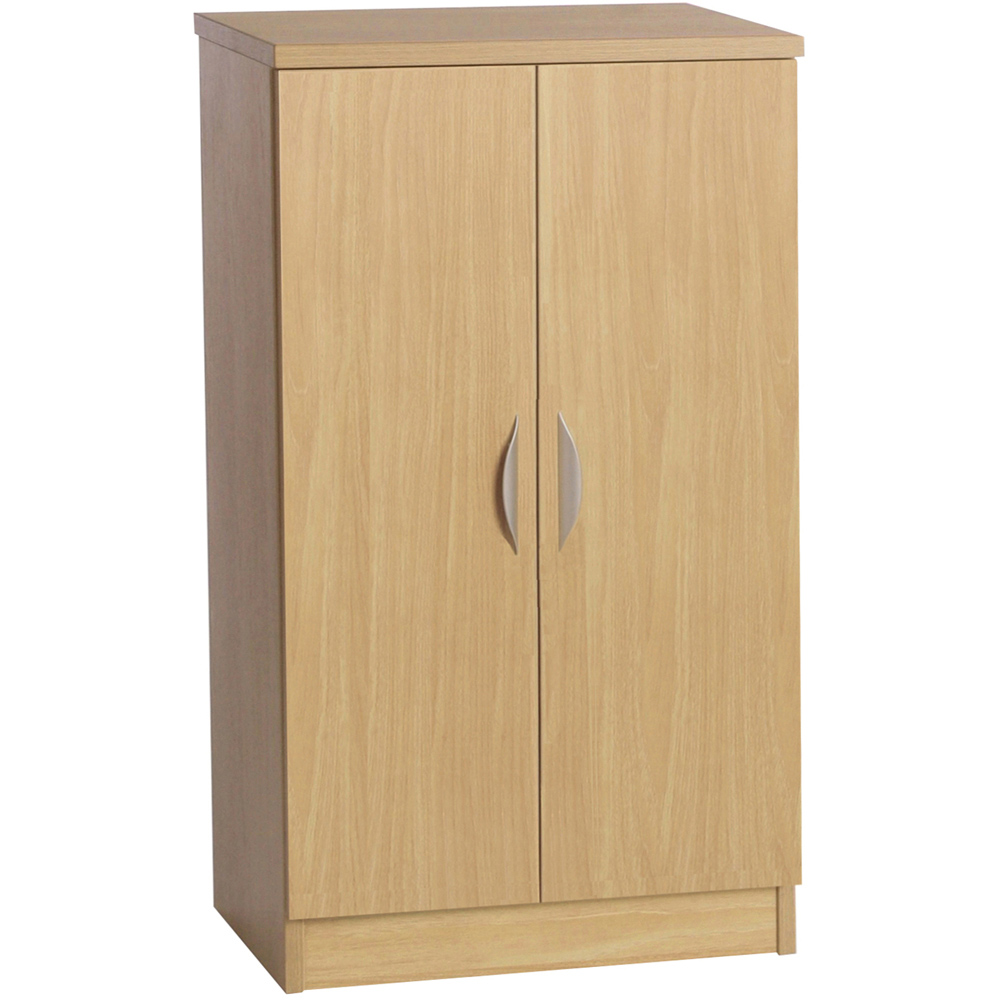R White Cabinets 2 Door Classic Oak Mid Height Cupboard Image 2