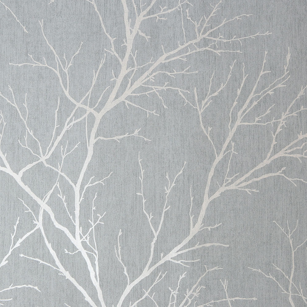 Fresco Winter Tree Duck Egg Wallpaper Image 1