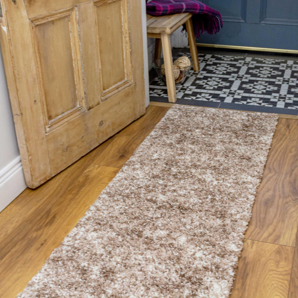 Kukoon Alder Beige Shaggy Rug 60 x 240cm Image 2
