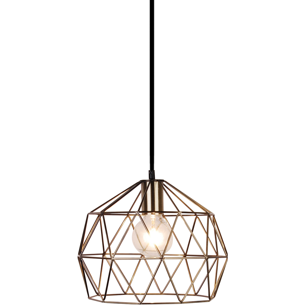 Sorrelis Garnet Antique Brass E27 Pendant Light Image 1