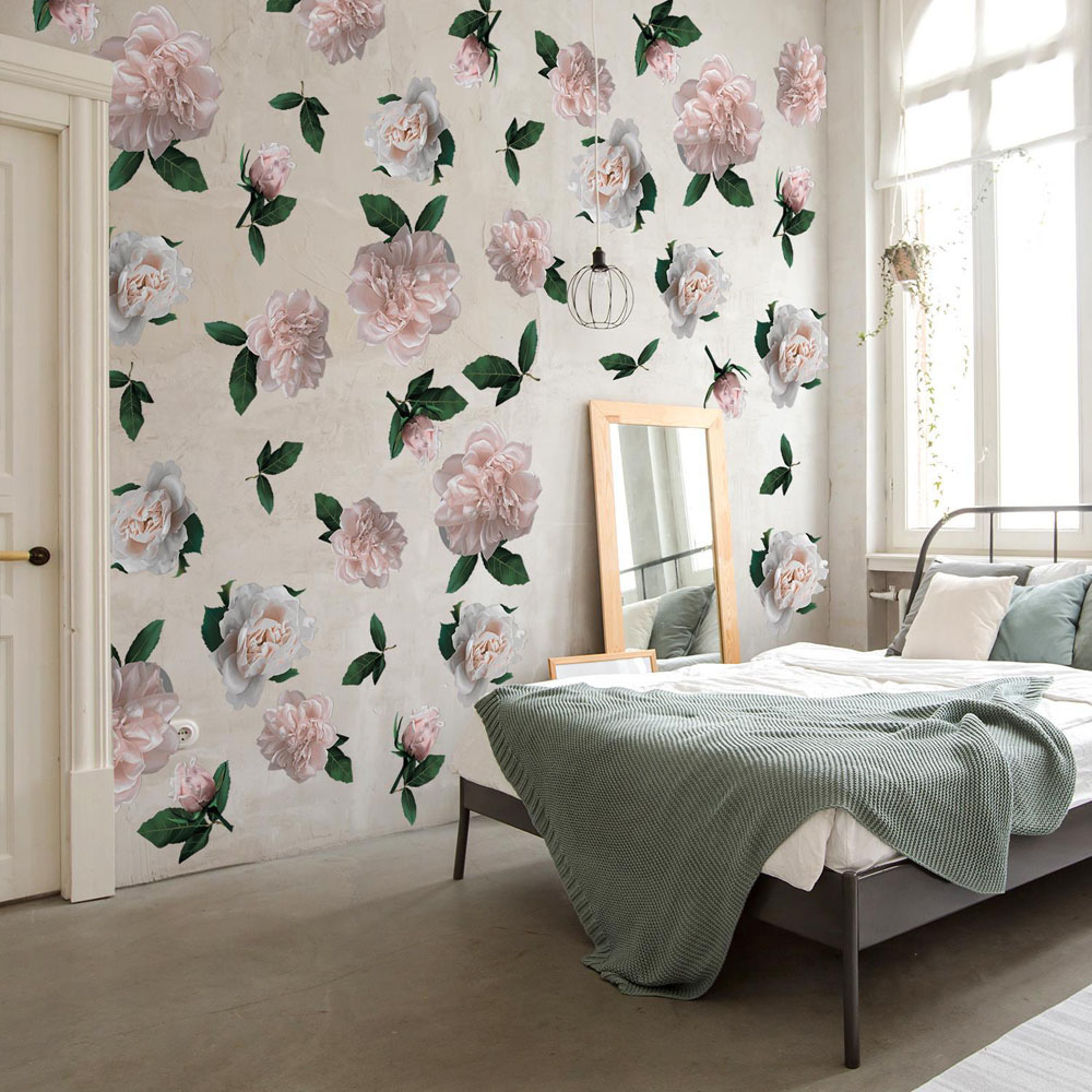 Walplus Classic Roses Flower Theme Wall Stickers Image 1