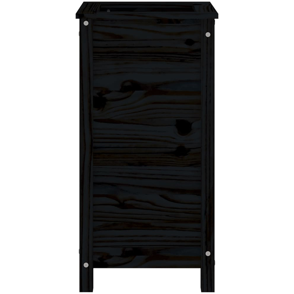 vidaXL Black Solid Pine Wood Garden Planter 40 x 40 x 78cm Image 4