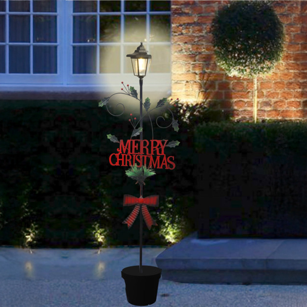 Groundlevel LED Merry Christmas Festive Christmas Lantern Decoration 114cm Image 2