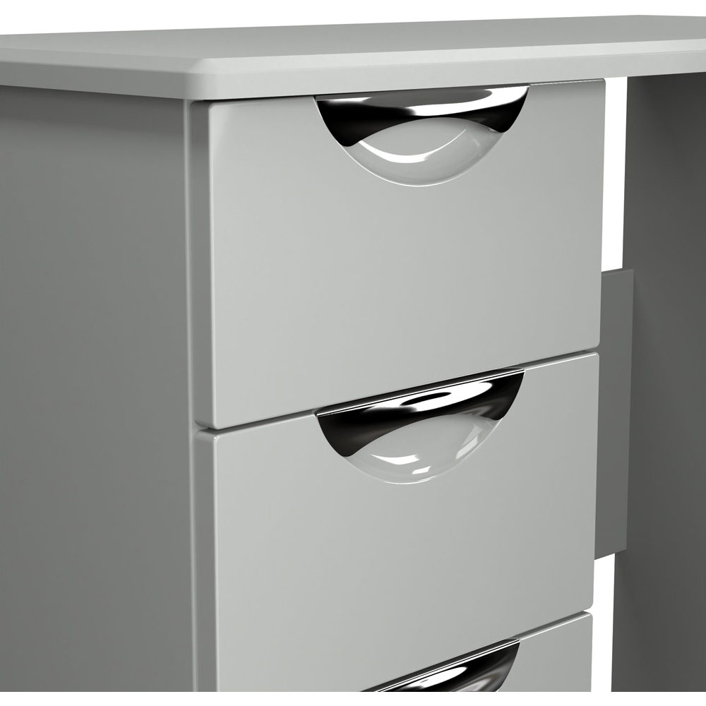Crowndale Camden 3 Drawer Grey Gloss and Dusk Grey Dressing Table Ready Assembled Image 5