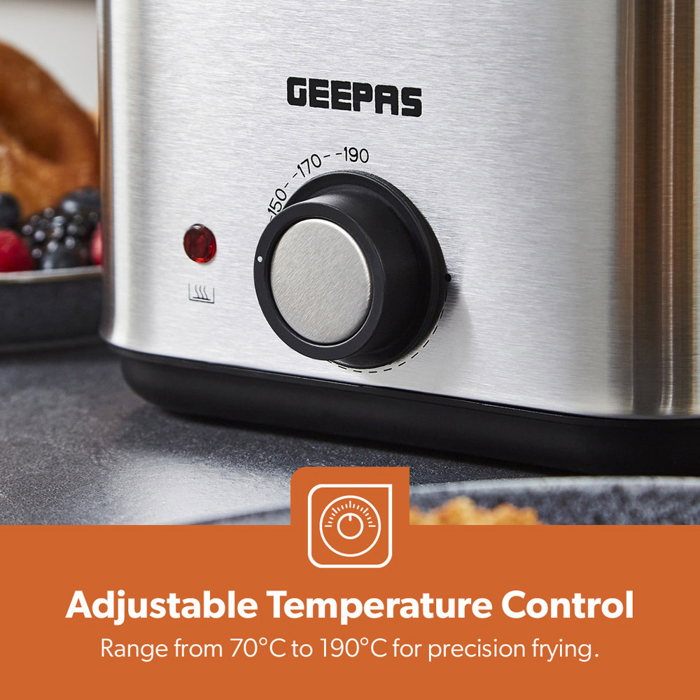 Geepas GDF36012UK Stainless Steel 1.5L Deep Fat Fryer 900W Image 5