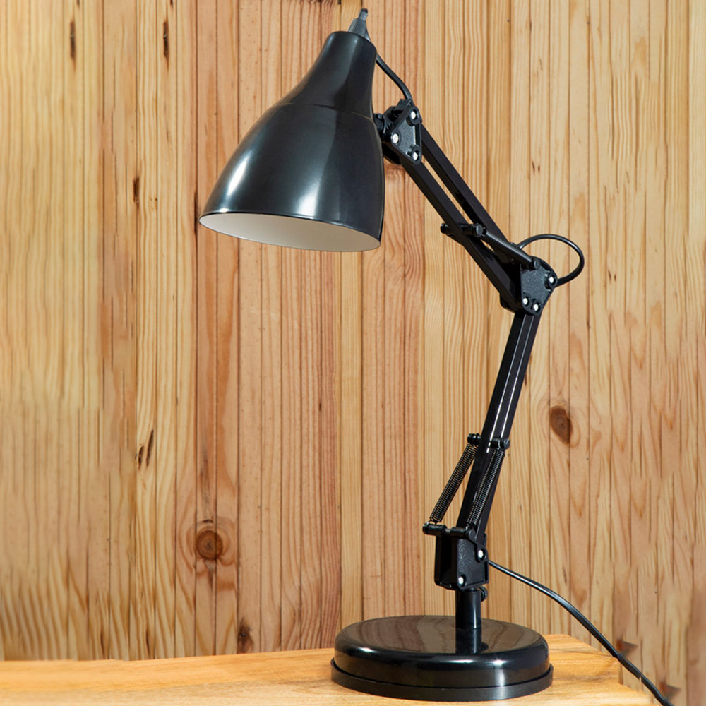 Premier Housewares Finley Black Desk Lamp Image 2