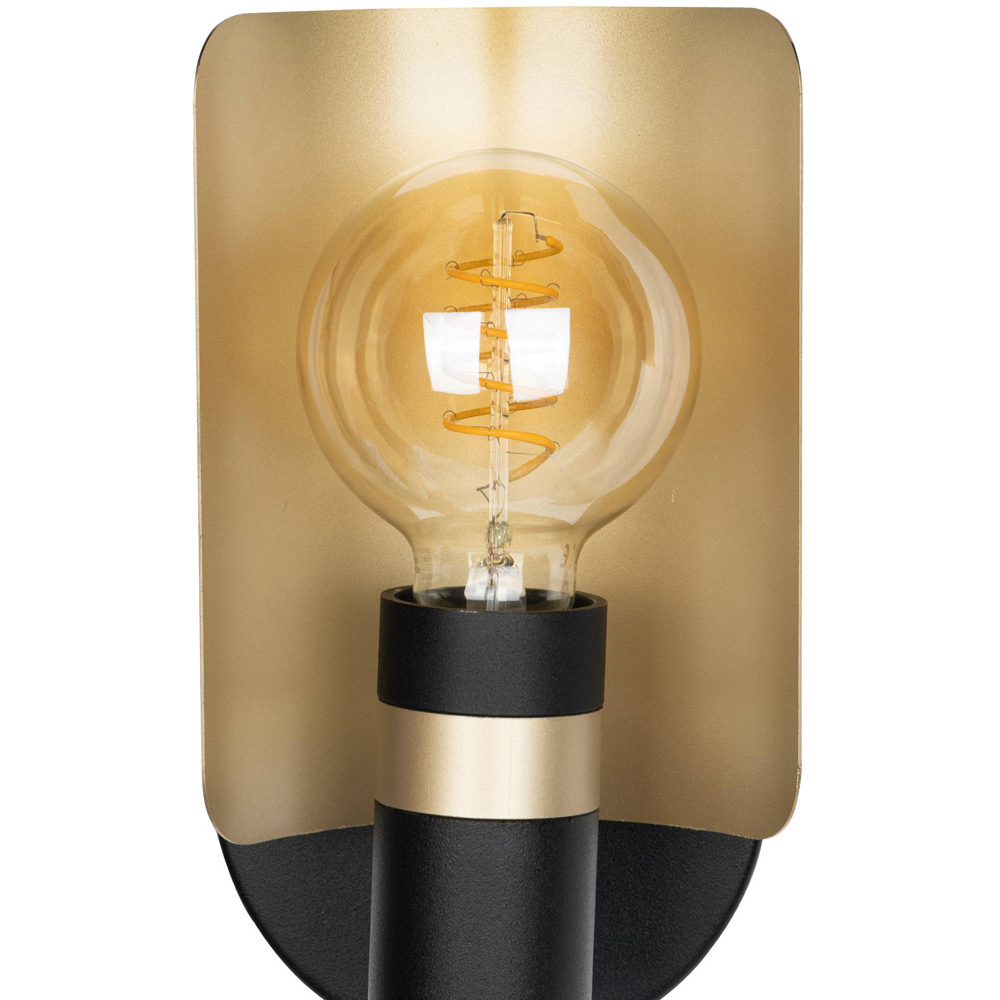 EGLO Hayes Black and Brass Metal Wall Light Image 4
