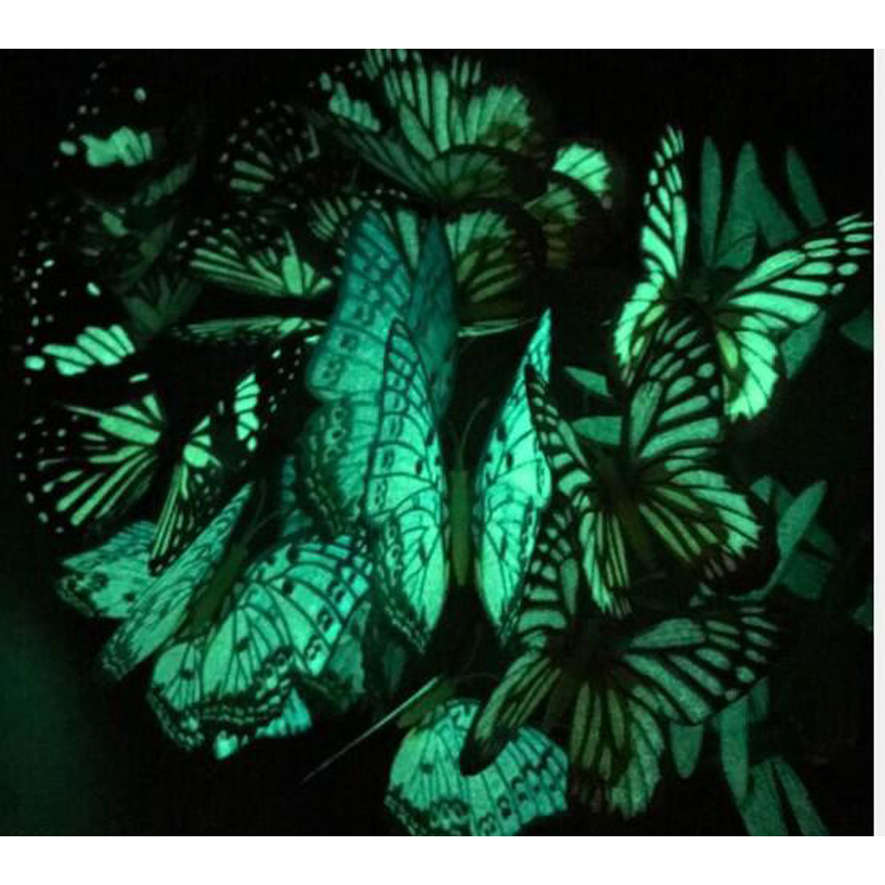 Avilo Glow in the Dark Butterfly Wall Sticker 18 Pack Image 6