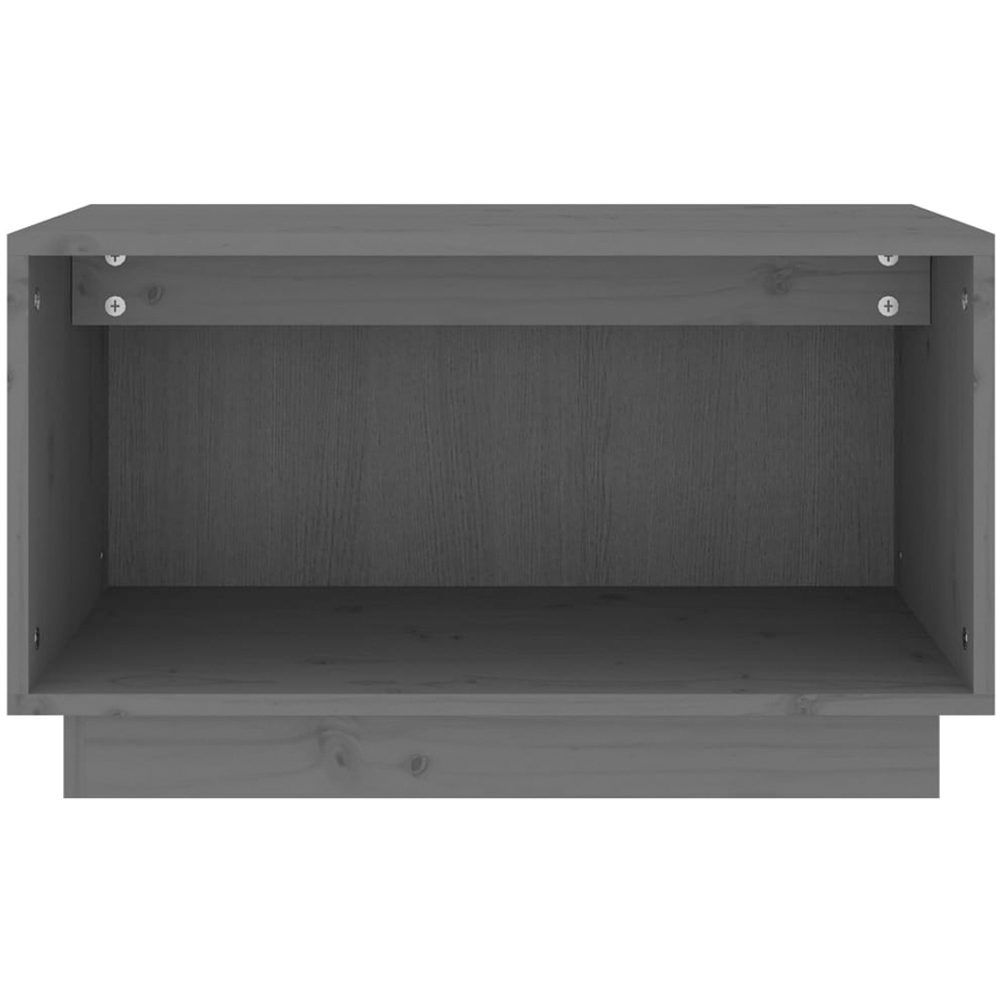 vidaXL Single Shelf Grey Solid Pine TV Cabinet Image 5