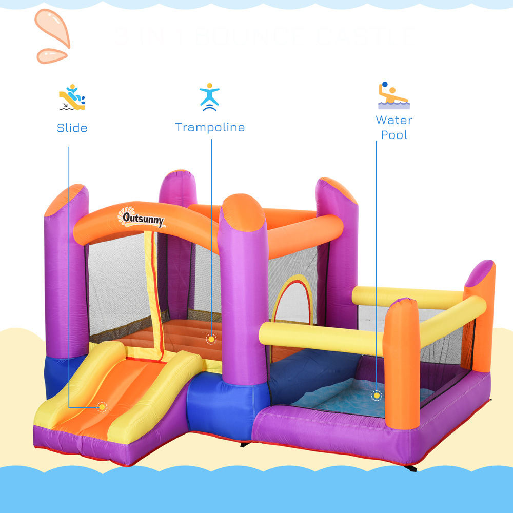 Outsunny Kids Bouncy Castle with Inflator Image 4