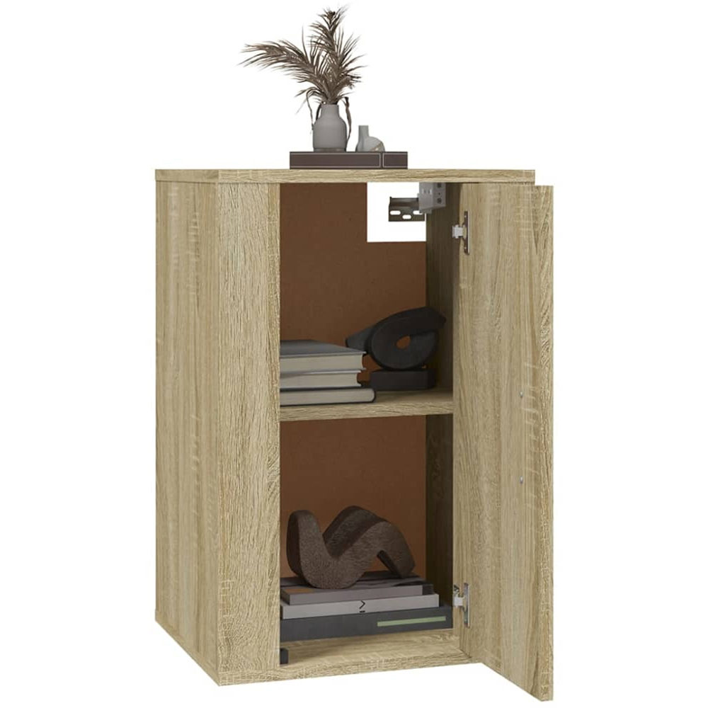 vidaXL Single Door Sonoma Oak Wall Mounted TV Cabinet Set of 2 Image 3