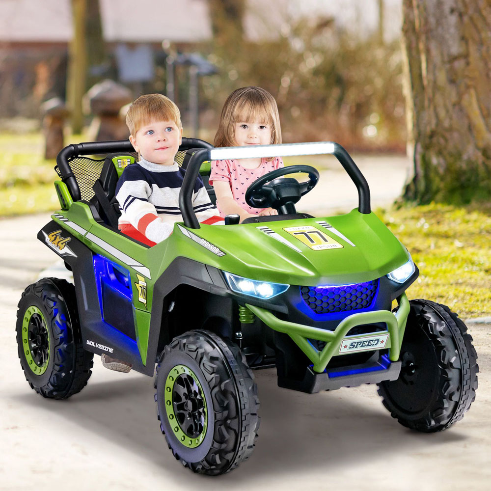 Costway 2 Seater Green Kids Ride on UTV Image 2