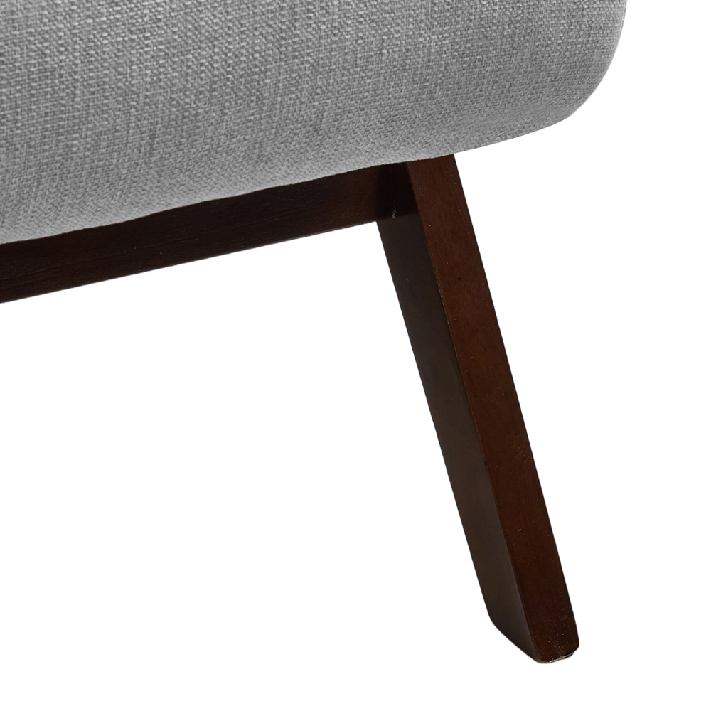 Living and Home Grey Chenille Modern Armchair Image 6