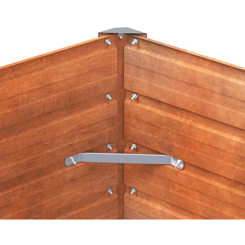 vidaXL Brown Corten Steel Raised Garden Bed 77 x 100 x 100cm Image 5