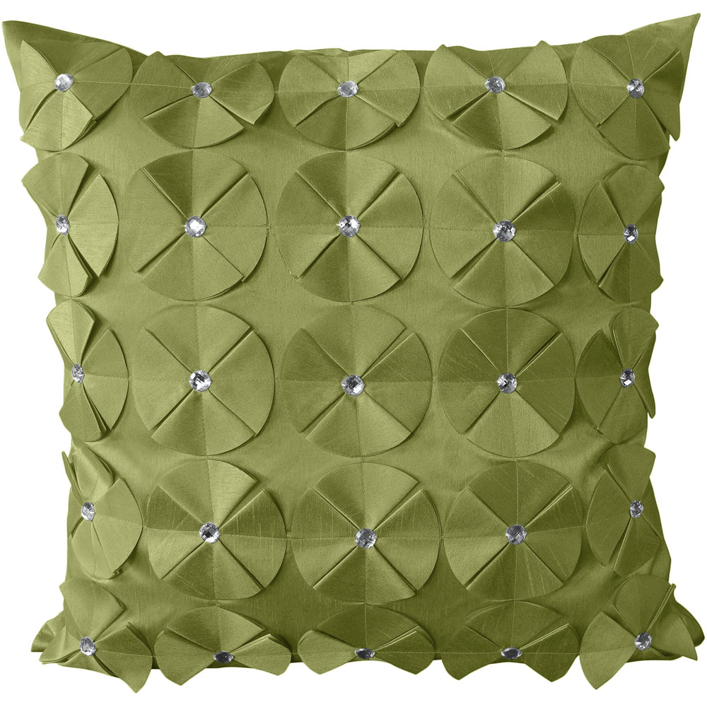 Intimates Vogue Diamante Lime Filled Cushion 56 x 56cm 2 Pack Image 1