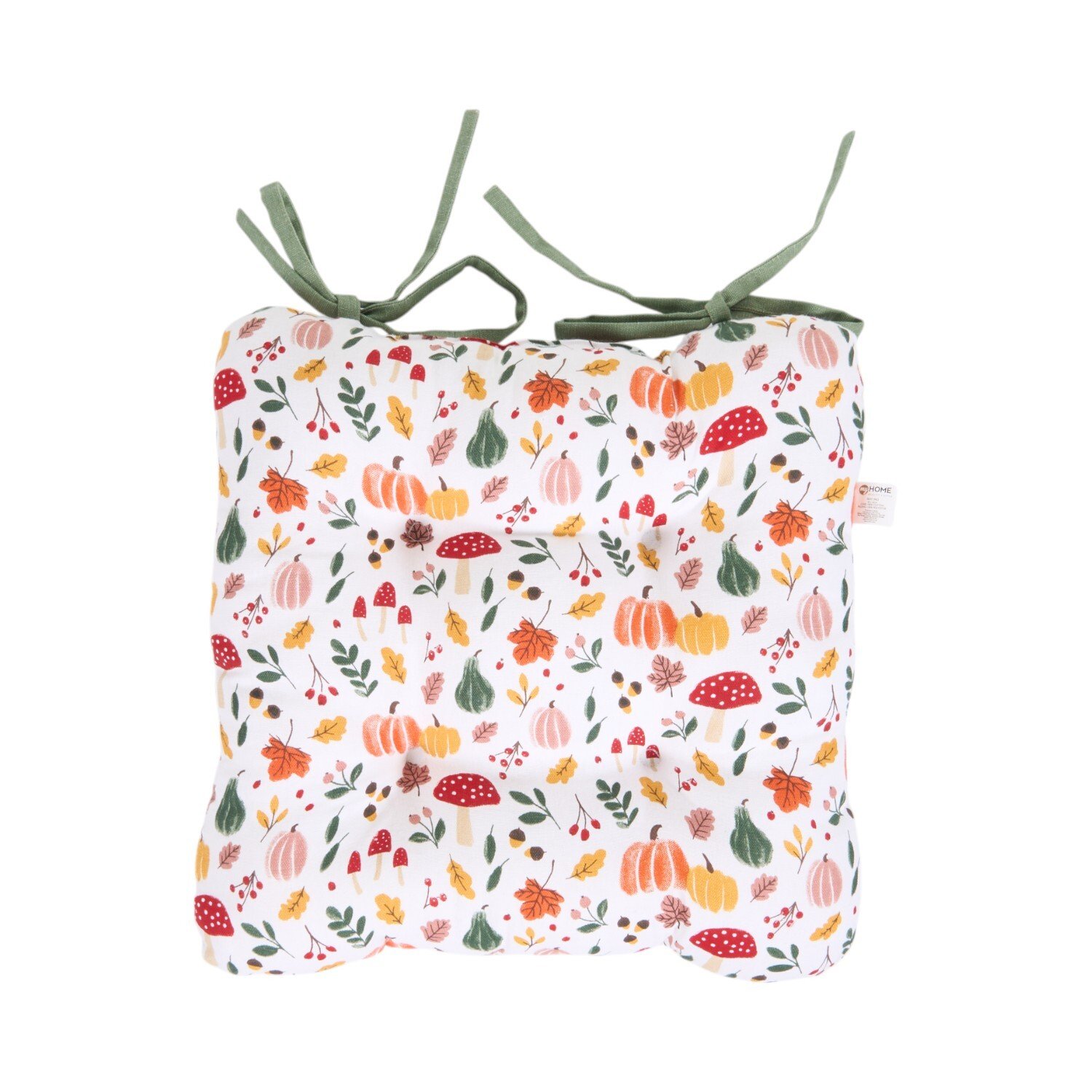 Autumn Print Seat Pad White Image 1