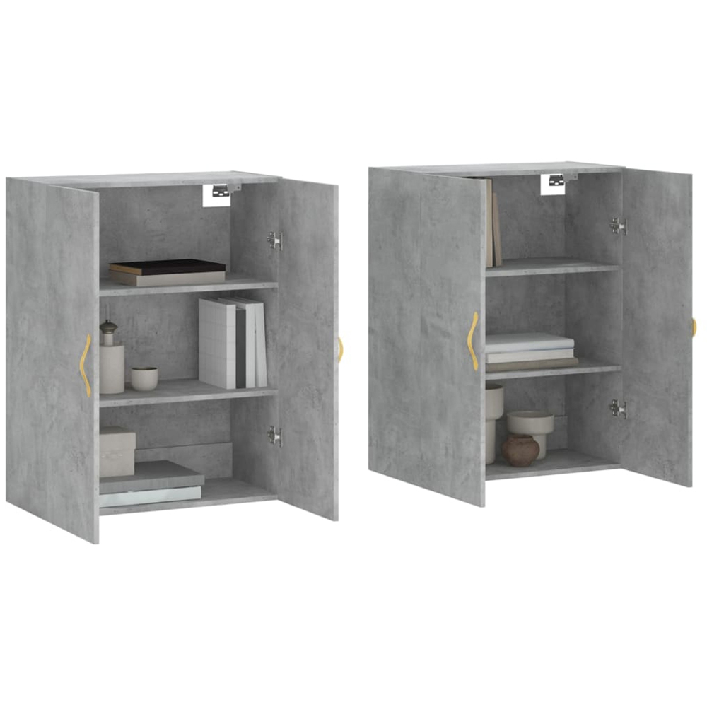 vidaXL 2 Door Concrete Grey Wall Mounted Cabinet Set of 2 Image 3