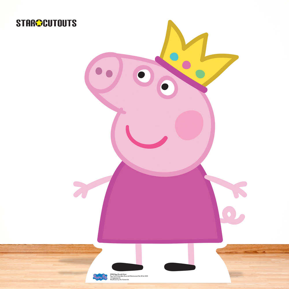 Star Cutouts Peppa Pig Crown Cardboard Cutout 2.9ft Image 3