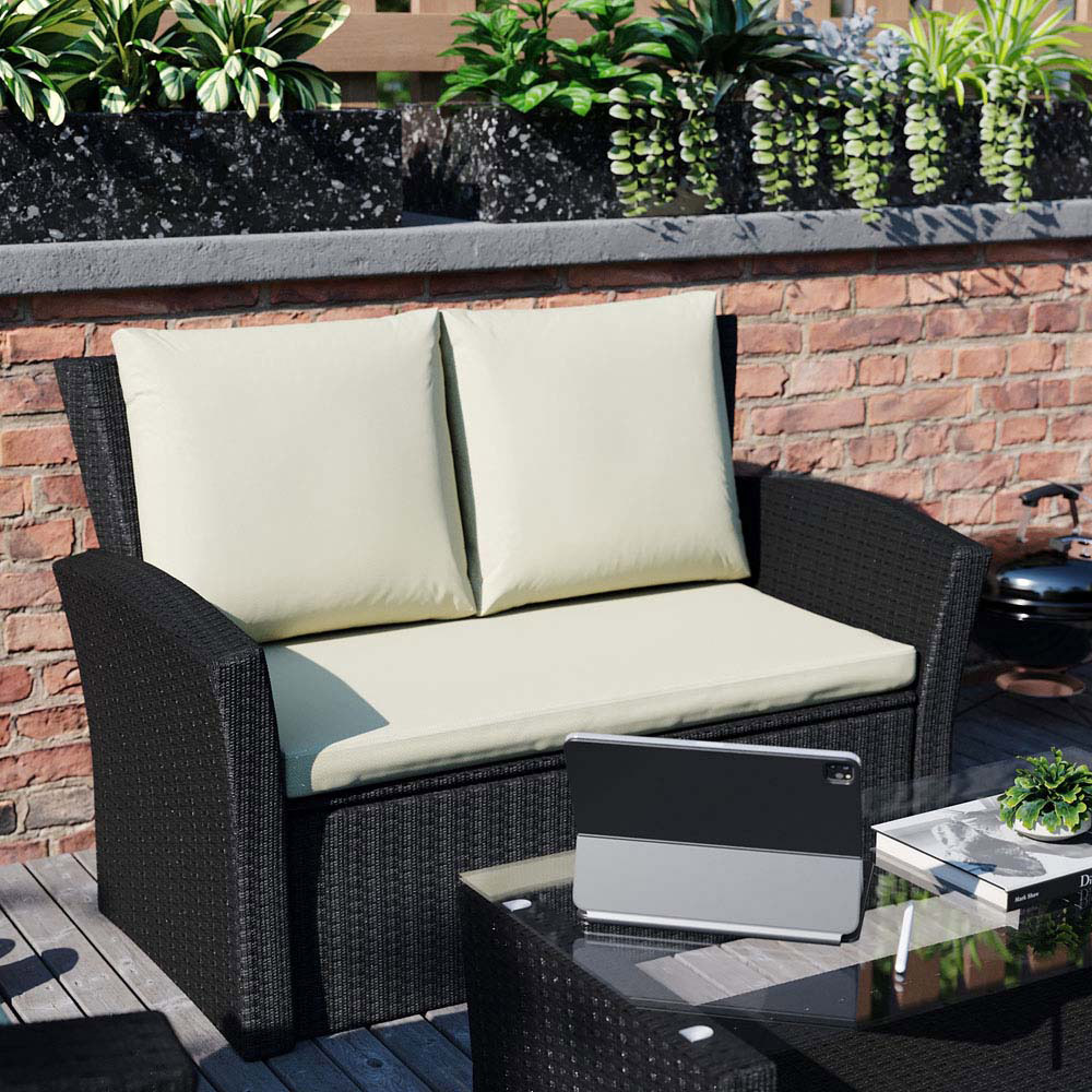 Garden Vida Mylor 4 Seater Black Rattan Lounge Set Image 5