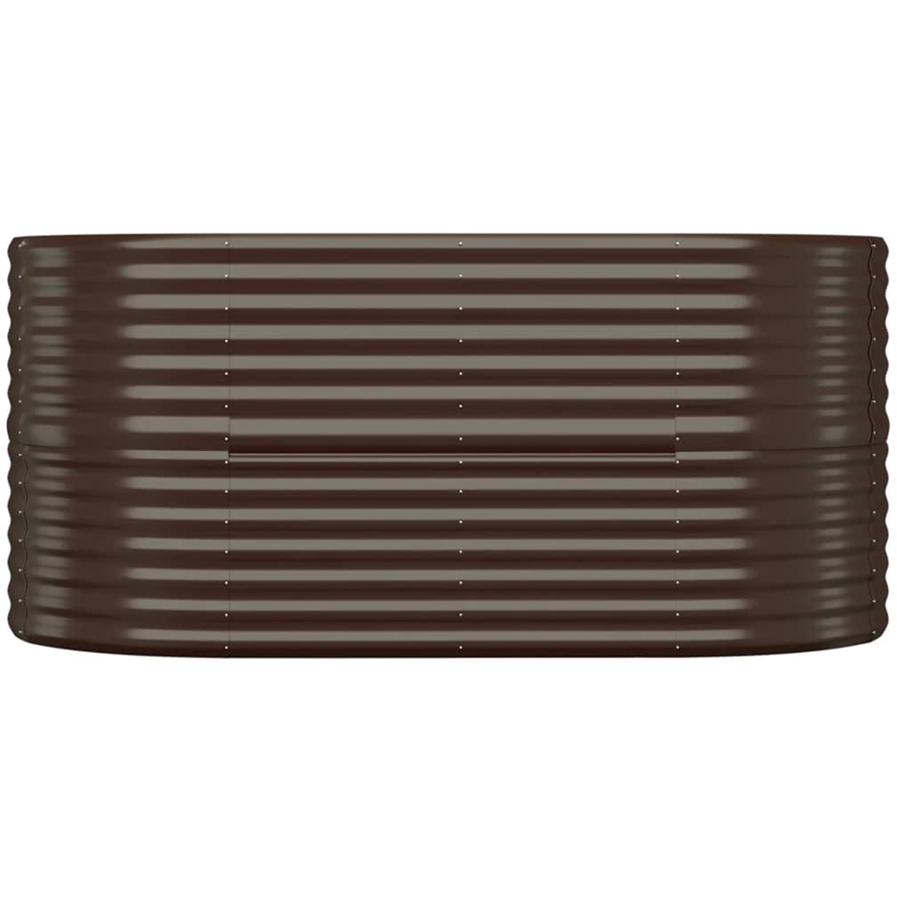 vidaXL Brown Galvanised Steel Raised Garden Bed 68 x 80 x 152cm Image 2