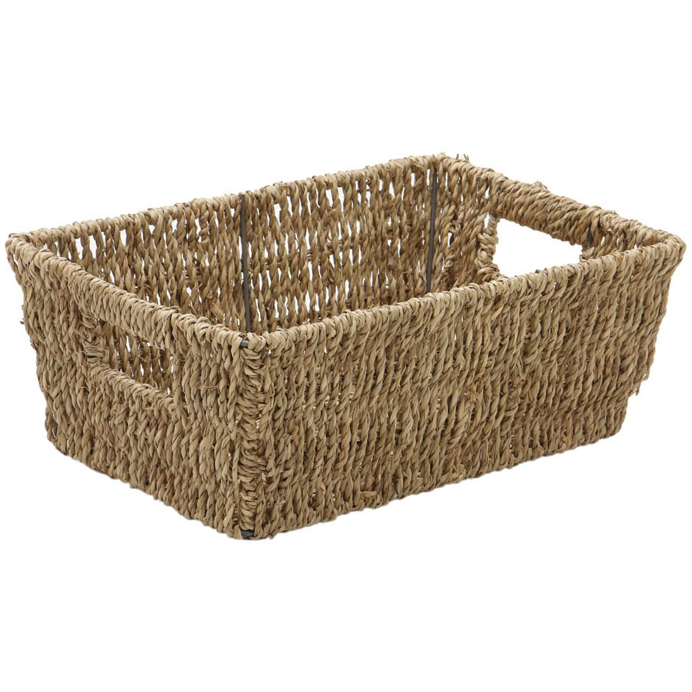 JVL Seagrass Rectangular Storage Baskets Set of 3 Image 5