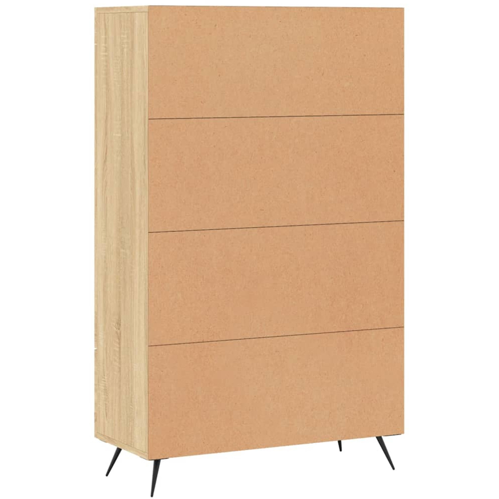 vidaXL 2 Glass Door Single Drawer Sonoma Oak Highboard Image 8