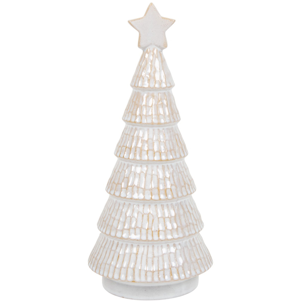 Star Tree Decoration Cream Image 1