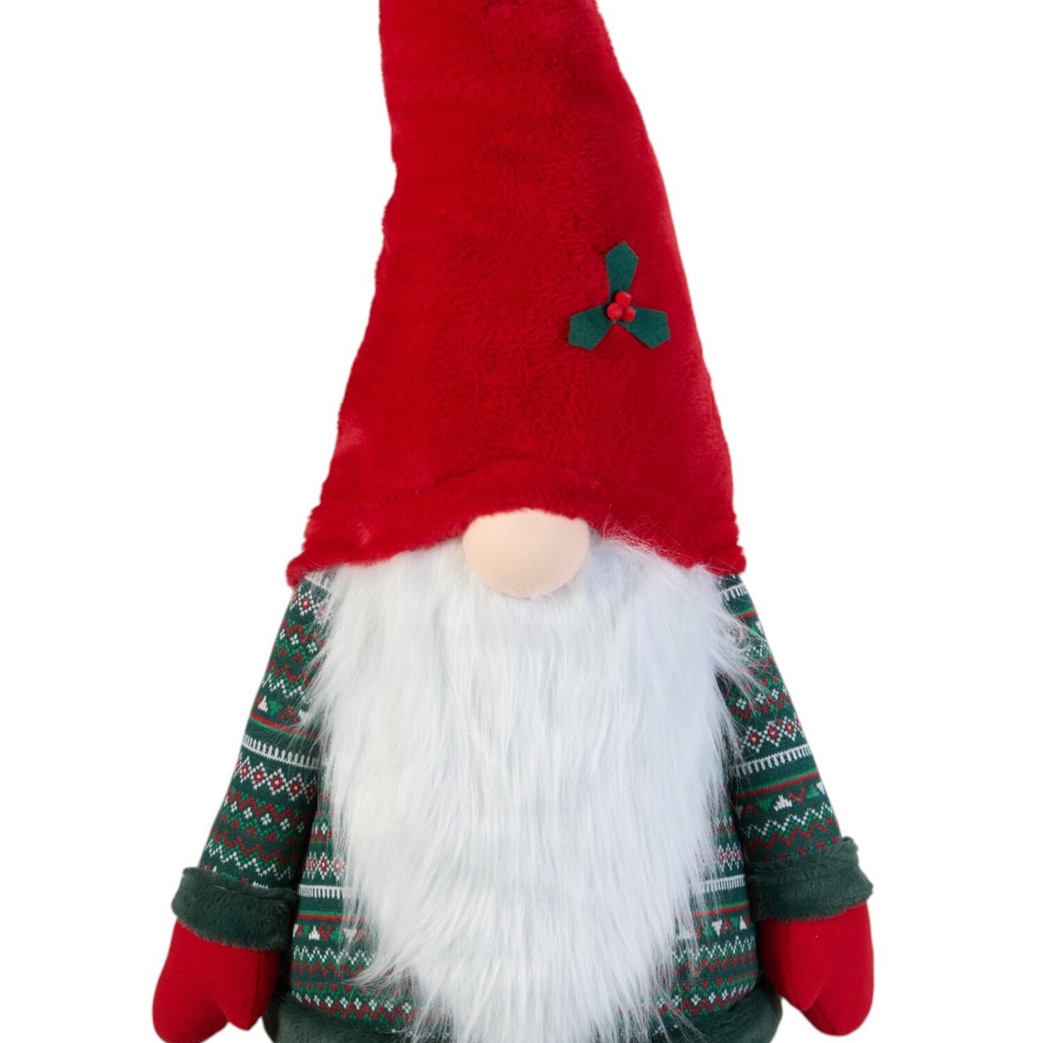 Giant Fairisle Wobbly Gonk Red and Green Image 2