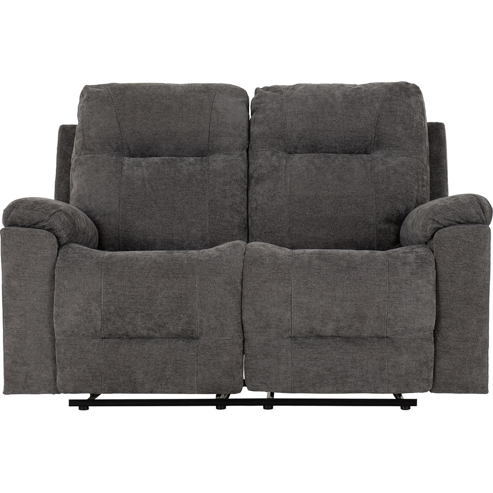 Seconique Guildford 2 Seater Grey Fabric Recliner Sofa Image 3
