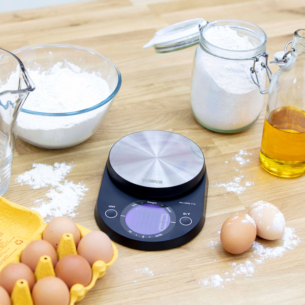 Tower Black Electronic Kitchen Scale Image 9